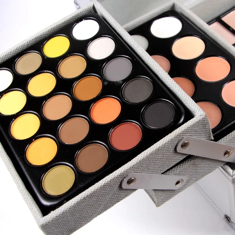  Miss Rose 190 Colors professional makeup set Piano Aluminum box eyeshadow powder lip gloss blush Mu