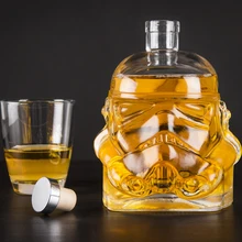 С украшением в виде кристаллов Стекло "Звездные войны", штурмовика из мультфильма «Звездные войны: Графин красное вино графинчика бутылки виски в богемном стиле ликер заливщик бар для водки, пива фляга