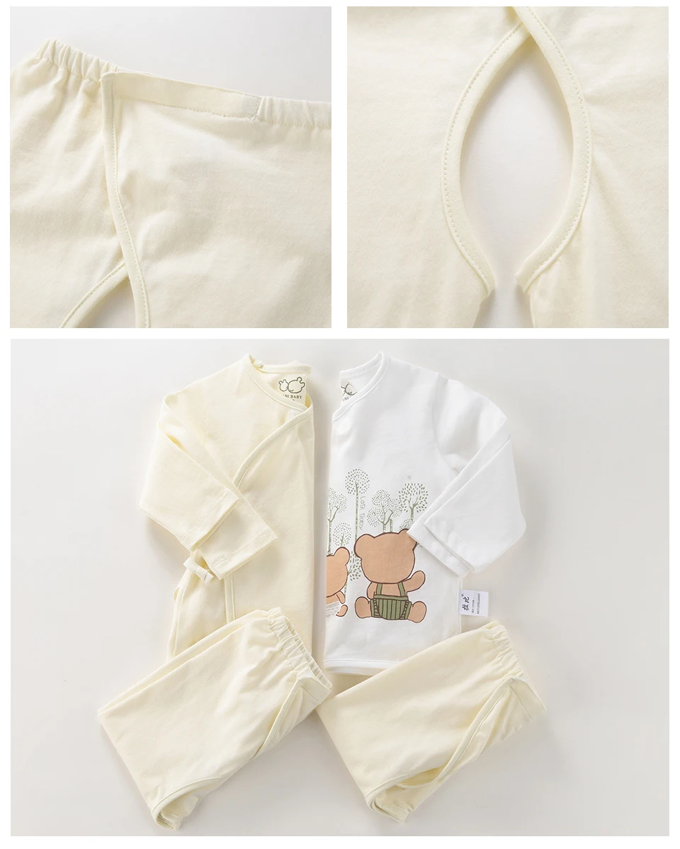 2 компл./лот Пижама для новорожденных Комплект пижам для мальчиков из хлопка ночные пижамы с унисекс с круглым воротом Топы с длинными рукавами для мальчиков, комплекты для сна, ночная рубашка