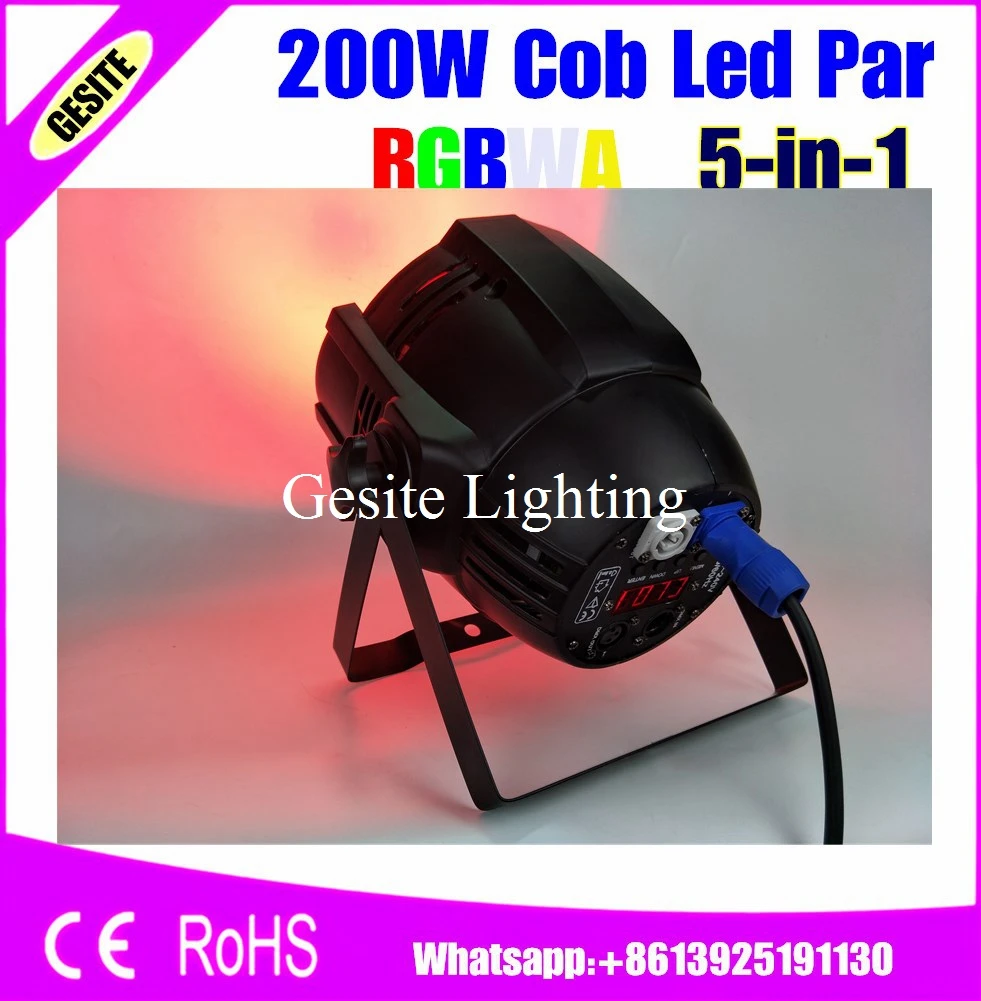 200 Вт RGBWA Par 64 COB LED Light корпус Blacklight Led PAR Can с DJ Disco Stage Bar Club DMX 512 контроллер|cob led par|par 64dmx