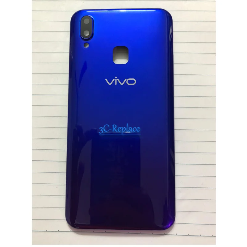 6,2 дюймов для BBK Vivo Y91 Y91i Y91c Y93 Y93s Y93st Y93 Lite Y95 U1 задняя крышка батарейного отсека, Крышка корпуса, чехол для задней стеклянной линзы - Цвет: Blue purple