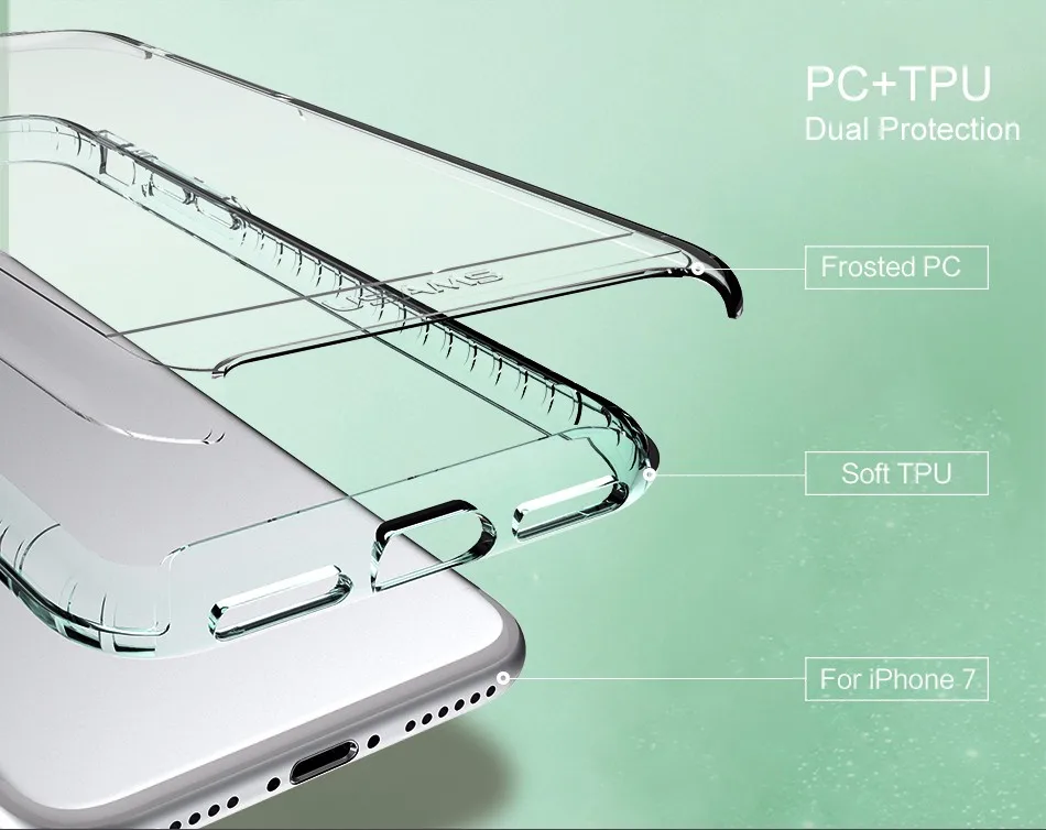 Защитный чехол для iPhone 7 7Plus USAMS чехол для телефона для iPhone 8 8Plus задняя крышка чехол Полная защита для iPhone 4,7 5,5 дюймов