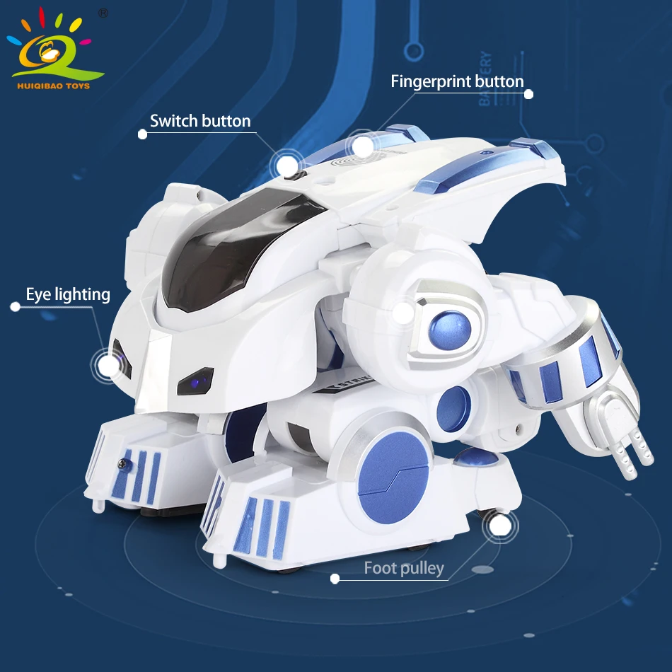 HUIQIBAO TOYS remote control Deformation Walking dance Robot electric action figures intelligent humanoid toys for children gift