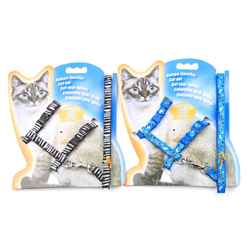 

New Quality Kitten Harness Dog Cat Leash Adjustable Pet Cat Harness Pet Leash With Card Packaging For Small Cat Puppy Chihuahua