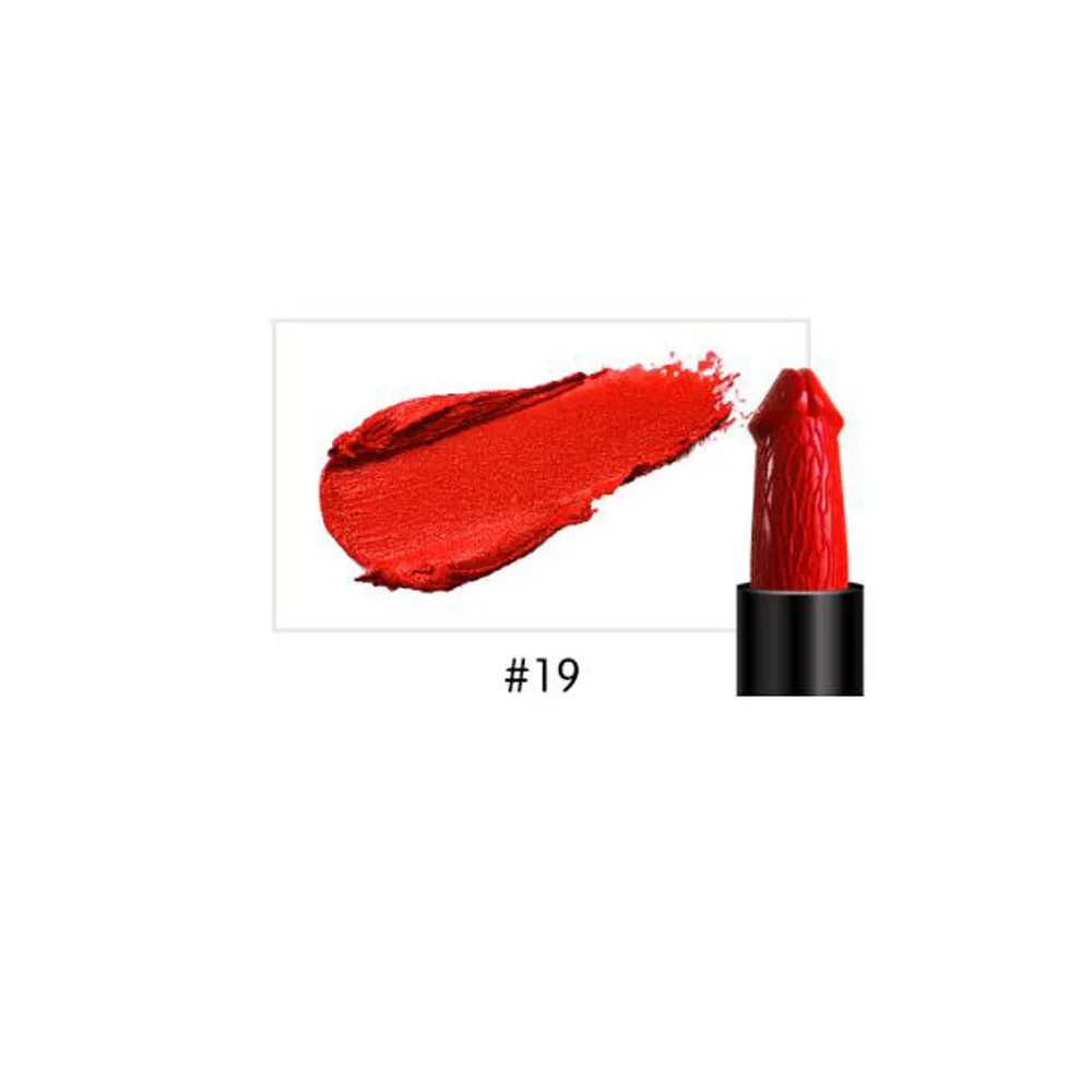 20 Colors Penis Shape Lips Makeup Lipstick Mushroom Long Lasting Moisture Cosmetic Lipstick red Lip matte lipstick waterproof