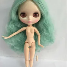 Шарнирное тело Обнаженная кукла blyth зеленые волосы Заводская кукла бледно-зеленая GG
