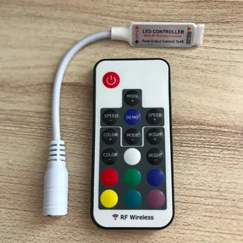 

LED RGB Controler DC12-24V 17key RF Wireless Remote Controller for RGBSMD3528 5050 LED Strip