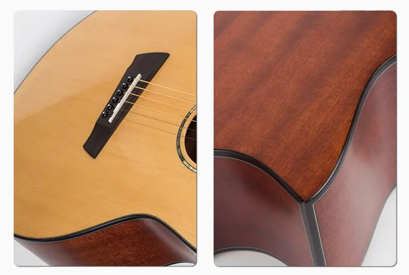 Гитары 40 дюймов Picea Asperata деревянная акустическая гитара с грифом из палисандра гитара ra с гитарными струнами