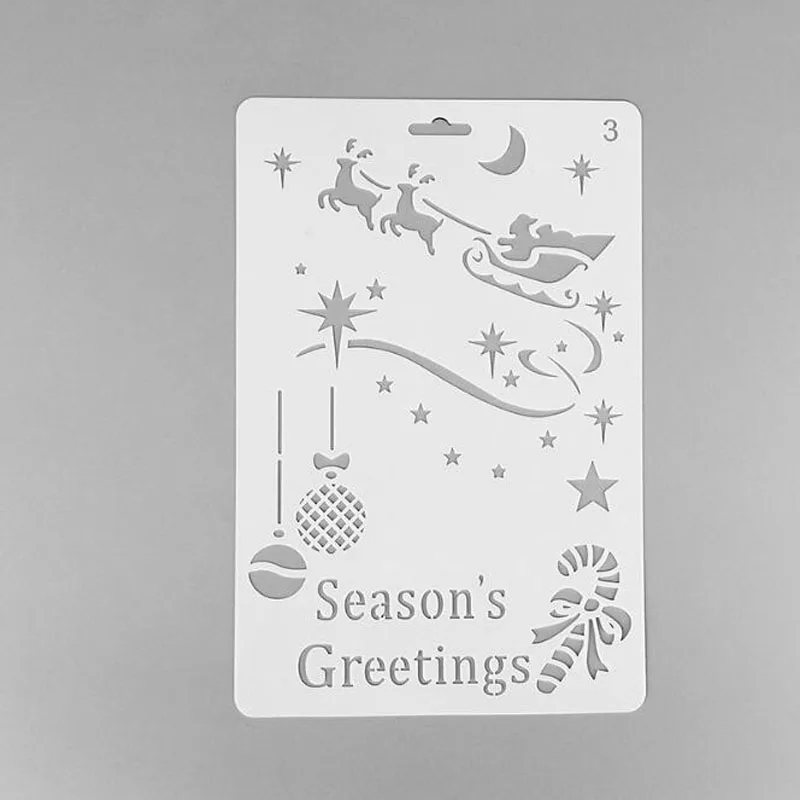 

1pc Stencil For Decor DIY Craft Hollow Layering Stencils For Wall Painting Scrapbooking Embossing Paper Card Christmas Stencils