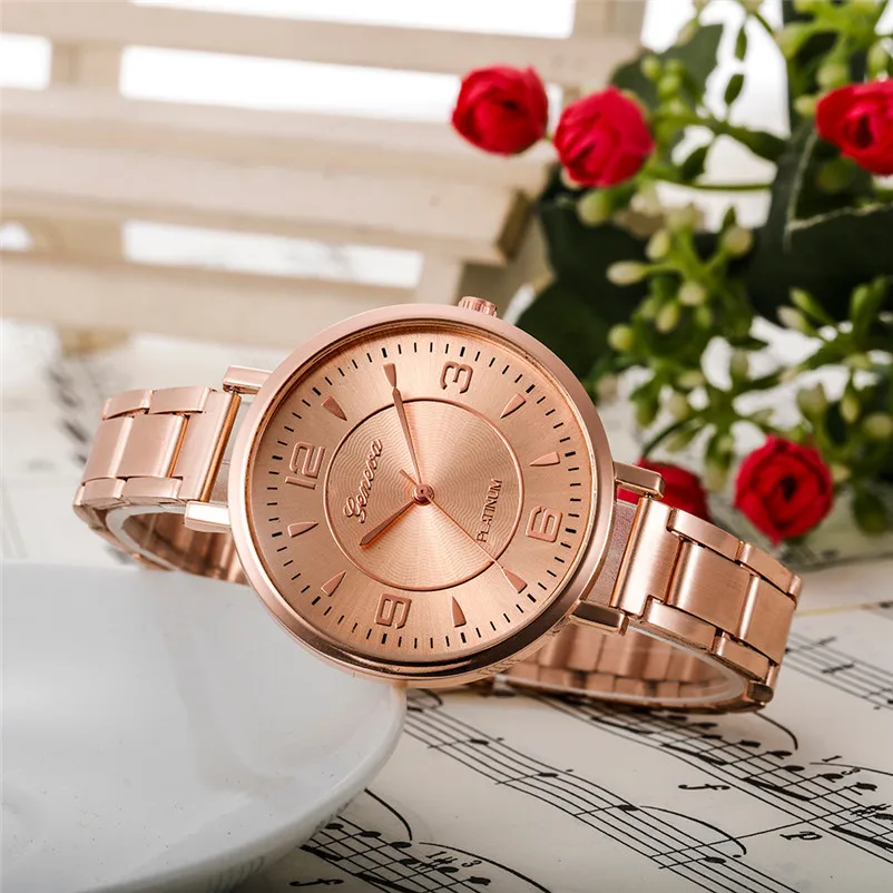 Women Watches Fashion Women Famous Brand Crystal Stainless Steel Analog Quartz Wrist Watch Bracele clock Montre femme 3M25#N (3)