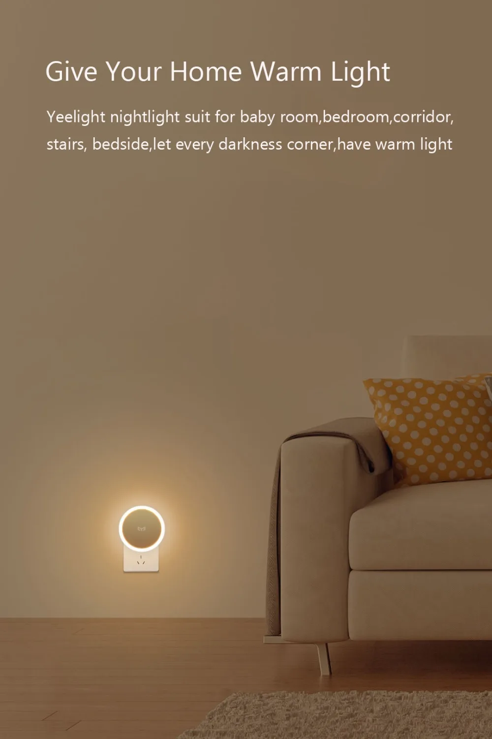 Оригинальный Xiaomi Yeelight светодиодный датчик движения Ночной свет версия человека инфракрасный индукционный коридор настенный шкаф ночной