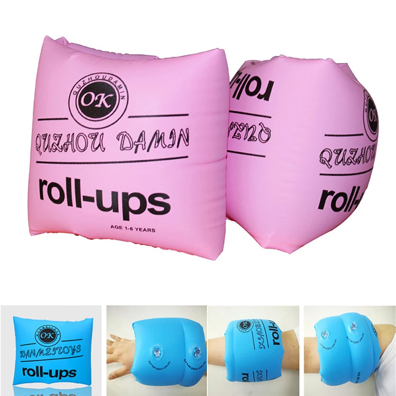 

1Pair Swimming Inflatable Arm Band Circle Arm Float Circles Swim Ring PVC Dual Airbags Safety Armband Inflatable Toys