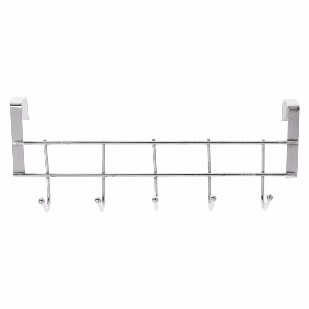 5 Hooks Over Door Clothing Hanger Rack Cabinet Loop Holder Shelf For Home Bathroom Kitchen Length 24.5cm/9.65inch | Дом и сад