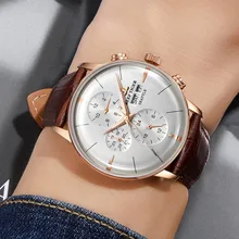 Reef Tiger/RT Топ брендовые Роскошные автоматические часы Reloj Hombre многофункциональные модные кожаные мужские часы из розового золота RGA1699