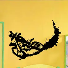 Calcomanías de vinilo de pared motocross suciedad bicicleta moto bike decal sticker home decor