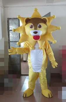 

new Hot sale yellow lion Mascot Costume Girl Mascot Costume For Halloween Party Christmas