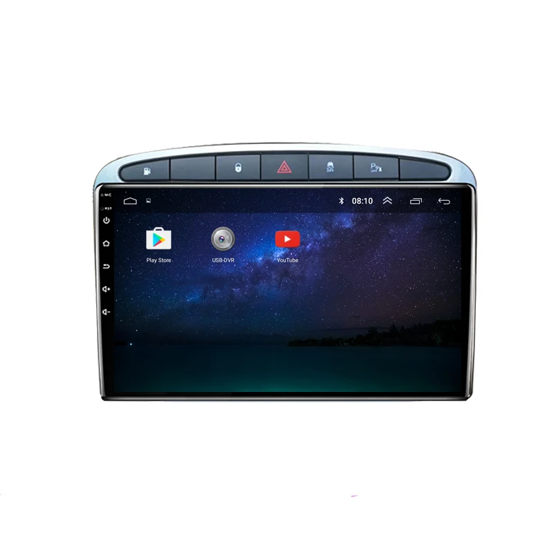 Top 9" 2.5D IPS Android 8.1 Car DVD Multimedia Player GPS for Peugeot 308 408 308SW 2007-09-2010-2014 audio radio stereo navigation 2