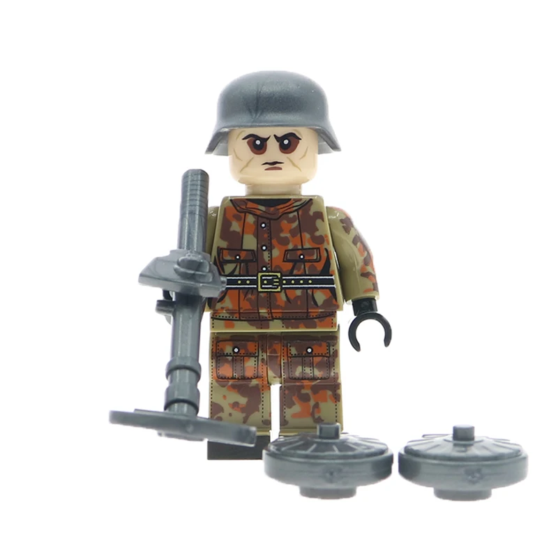 WW2 Russian American Italy British Polish Military Army SWAT Soilders figures Building Blocks With Weapons accessories toys gift