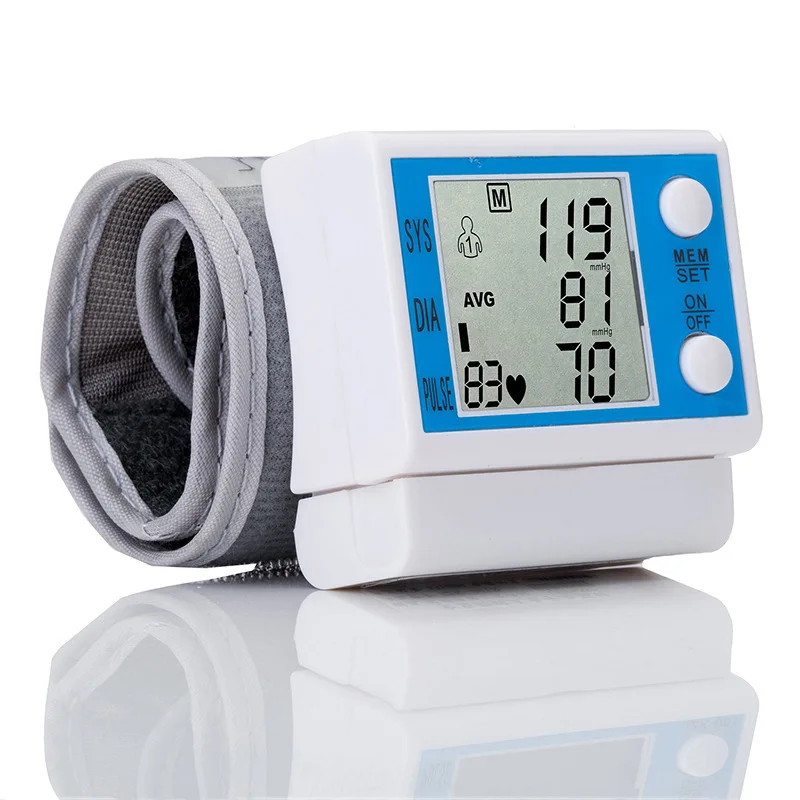 

Health Care Automatic Digital Wrist Cuff Blood Pressure Monitor Arm Meter Pulse Sphygmomanometer Heart Beat Meter LCD Display