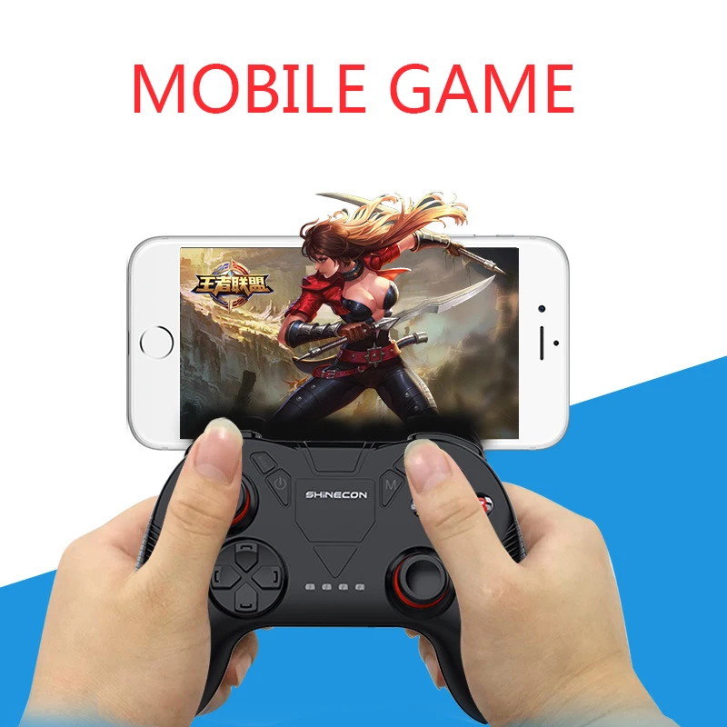 

SHINECON Wireless mobile phone Bluetooth adapter king glory eat chicken gamepad for Android/ iOS Tablet PC Phone