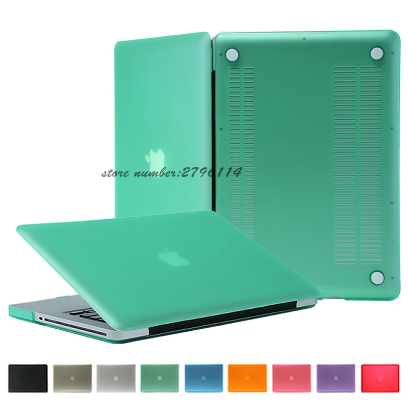 

Case for macbook air pro retina 11 12 13 15 matte transparent with silicon keyboard cover for apple macbook 13.3 inch