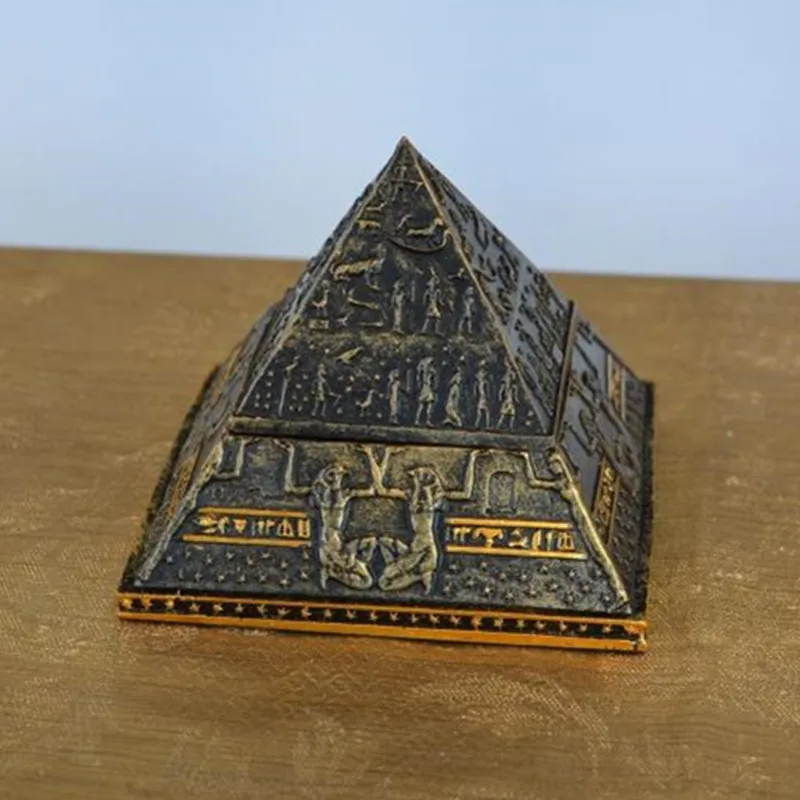 Личность Древний Египет великая Пирамида Гиза Смола Драгоценности чехол ремесленника творческий классический гостиная коробка для хранения X1940 - Цвет: 13X13X13.5
