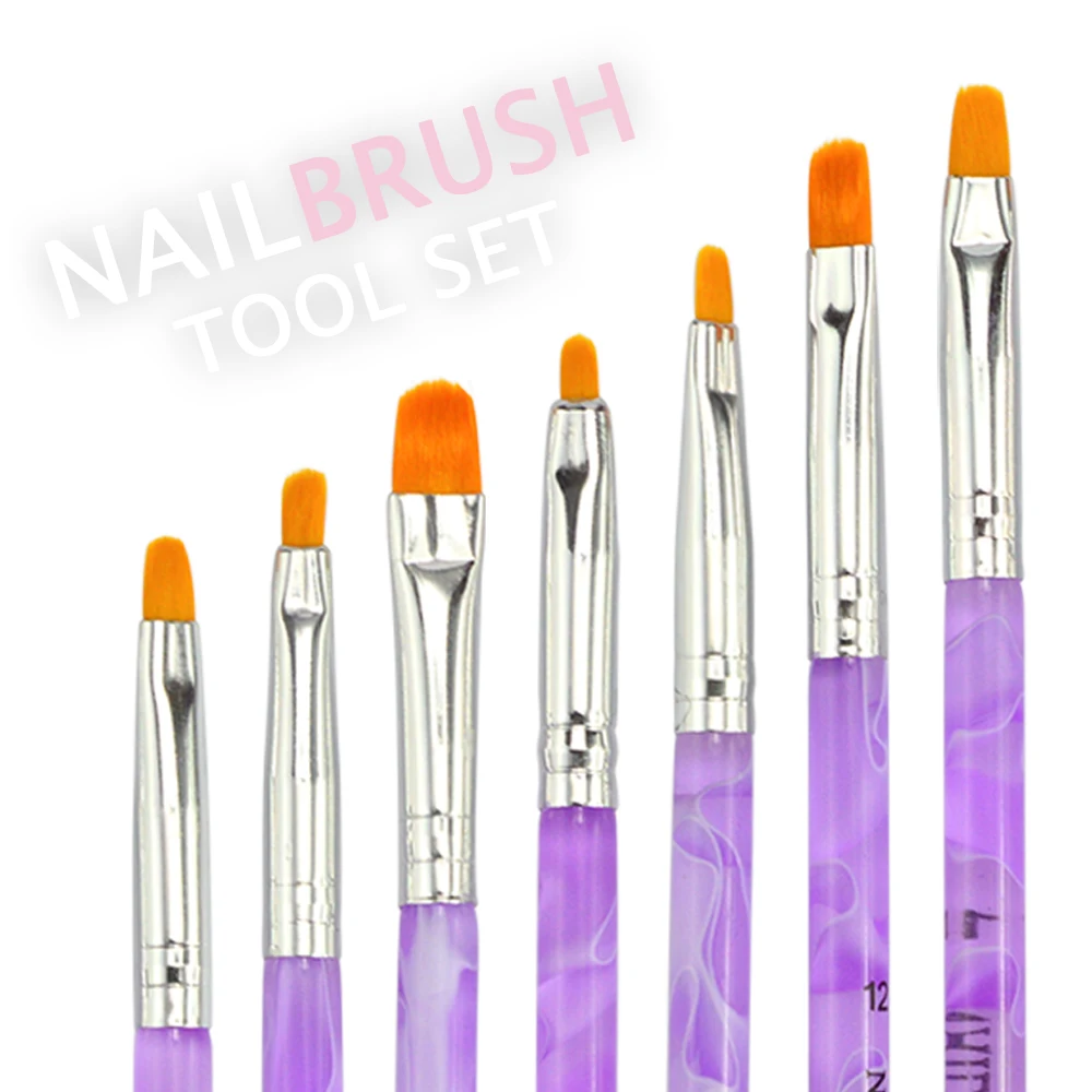 Buy 7pcs Acrylic Gel Nail Brush Set Professional