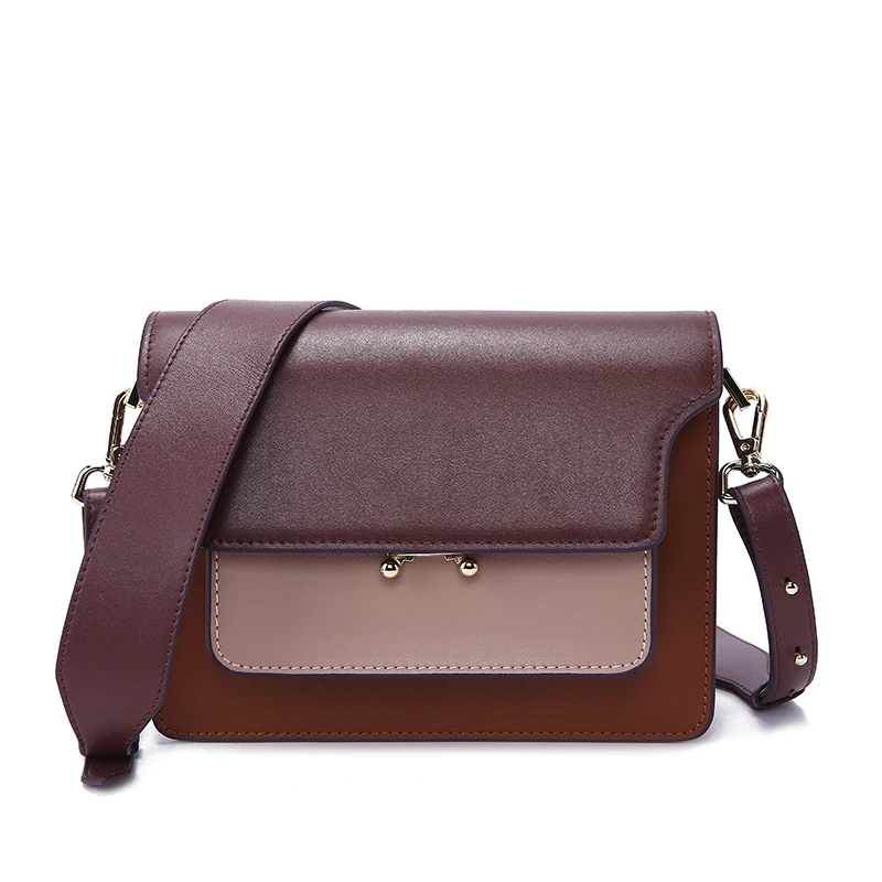 Geometric pattern decorative crossbody bags for women messenger bags fashion leather impact color organ design beach bag