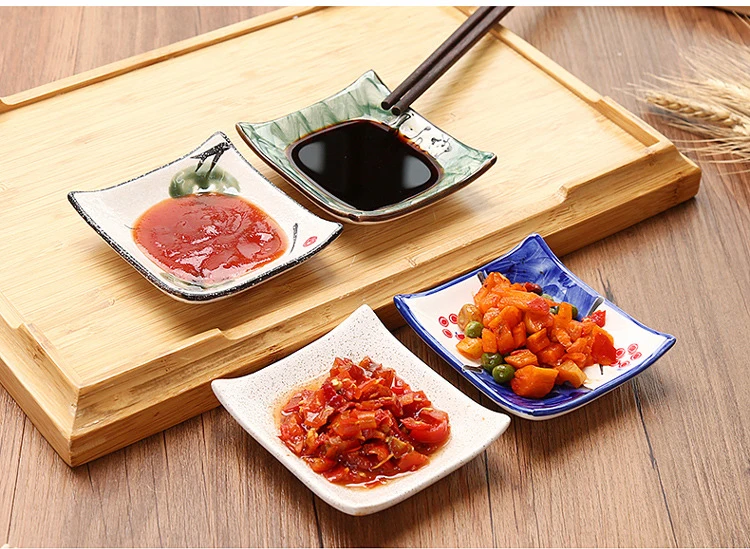 Домашнее керамическое маленькое кухонное соусное японское блюдо многофункциональное закуска соевый соус уксус блюдо горячий горшок суши тарелка для пельменей