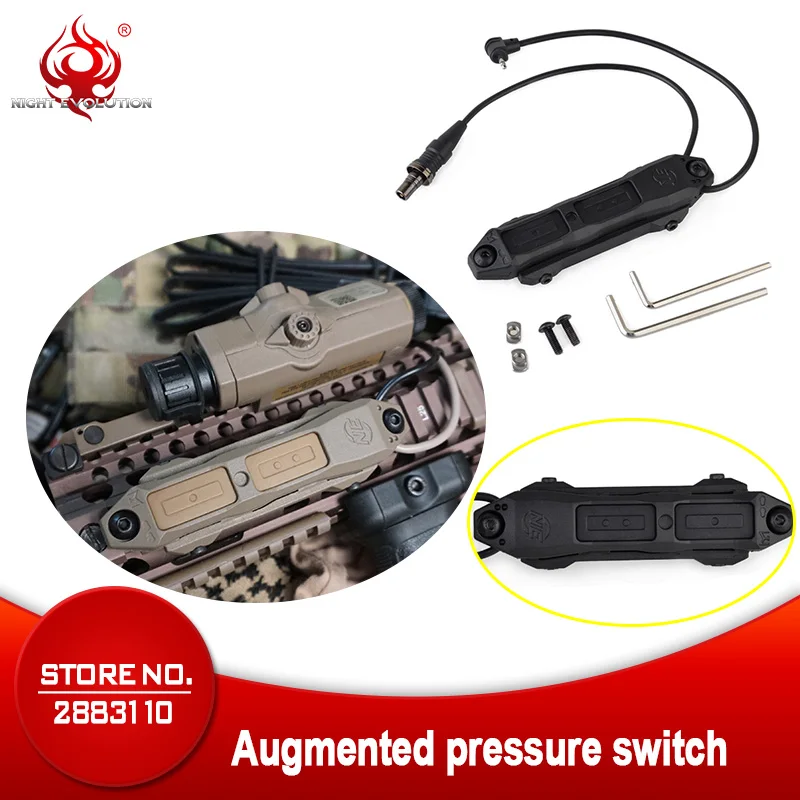 

Element PEQ 15 16A DBAL Remote Pressure Switch Surefir Flashlight Double Control Guns Weapons Light Rifle Tail Switch NE04040