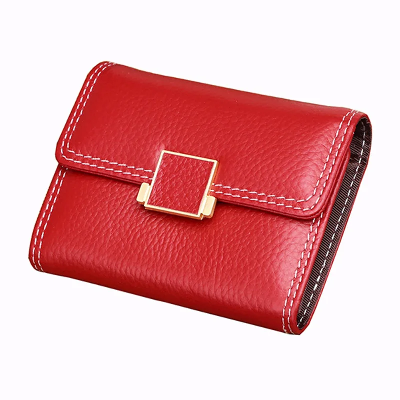 

credit card holder women Split Leather Fashion Solid Hasp purse bag wallet for credit cards vintage high quality new arrival