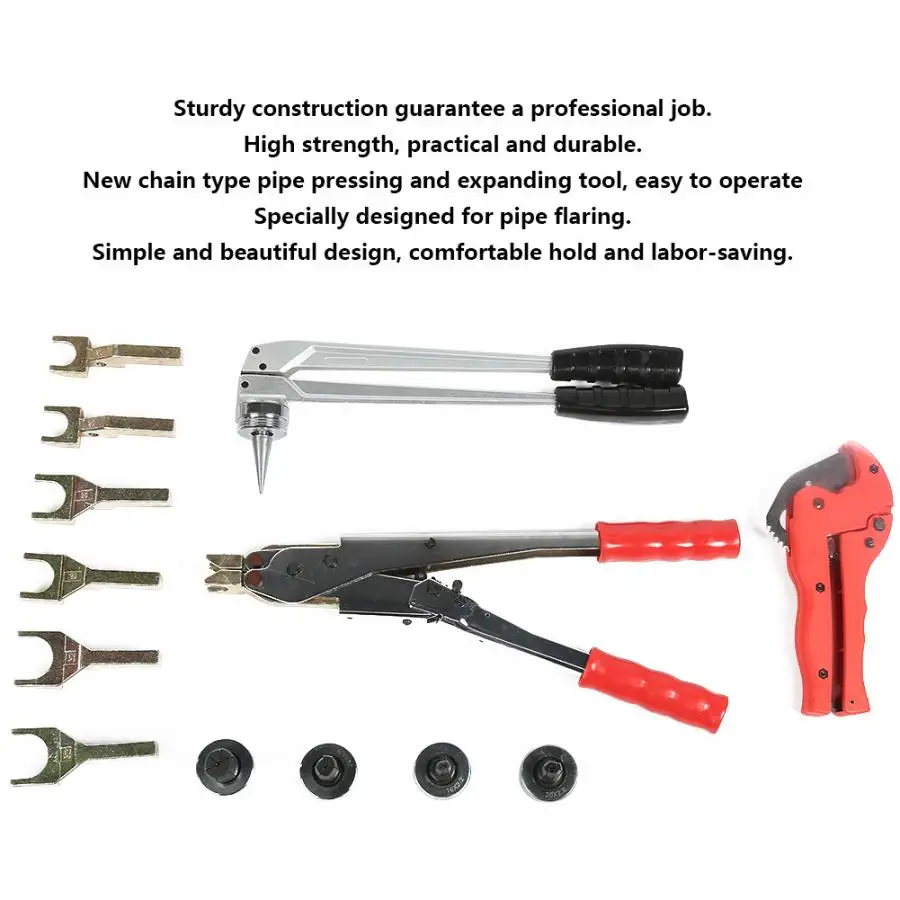 

Useful hand Tool set PEX-1632M Manual Pipe Flaring Tube Expander Tool Kit for Machine Maintenance Wrench Tool Set