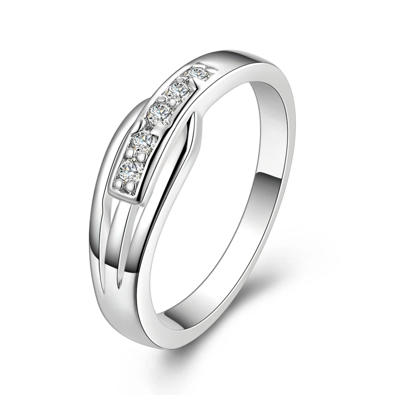 

Bijouterie Sets of Stone Ring on a Finger Silver Plated Cubic Zirconia Ring Gift Set for Men Male Fashion Jewelry