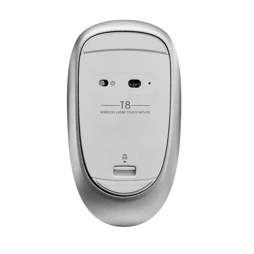 Rapoo T8 тонкая Бесшумная сенсорная Лазерная Беспроводная USB мышь прочные