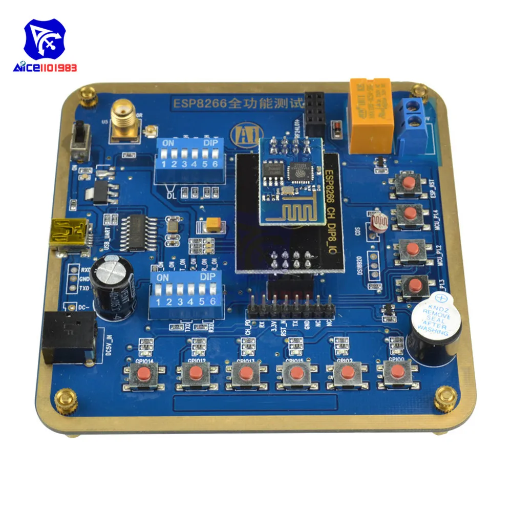 ESP8266 серия Wi Fi тестовая плата расширения для Arduino с ESP01 модуль штепсельная вилка