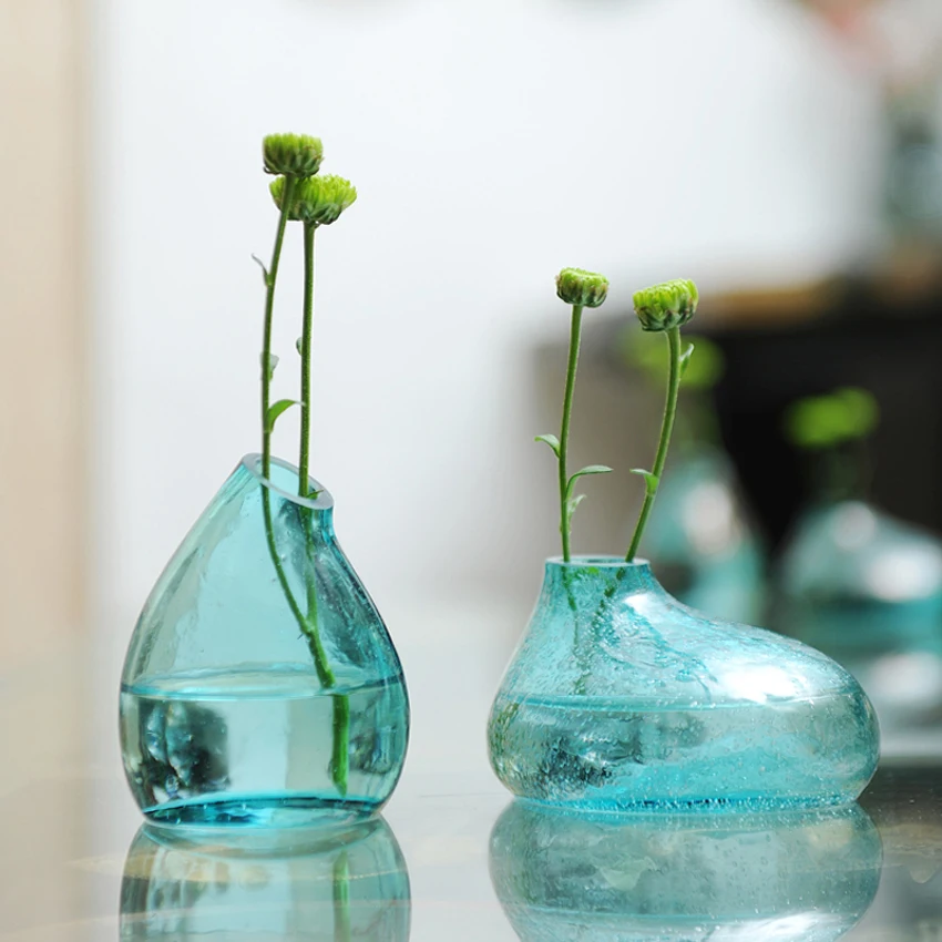 

Creative MINI Glass Vase small flower bottle Tabletop flower vase terrarium glass containers vases Fairy garden home decoration