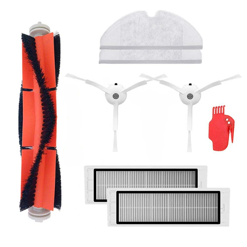 

Replacement Packs for Xiaomi 2 Roborock Vacuum Cleaner Kits 2PCS HEPA Filter 2PCS Side Brush 2PCS Mop Cloths 1PC Main Brush