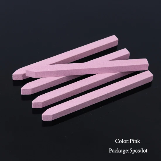 Pink 5 шт. пилочки для удаления кутикулы ручка скраб кварцевый камень Триммер буфера омертвевшей кожи ногтей толкатель Педикюр Уход Инструменты маникюр TR1000 - Цвет: Pink