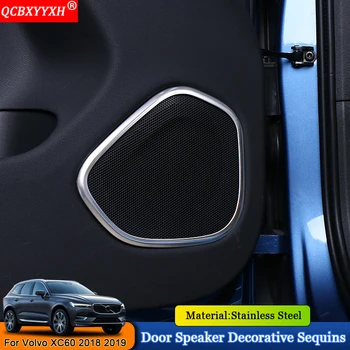 

QCBXYYXH Car-styling Car Door Horsing Door Speaker Sound Ring Decorative Sequins Door Interior Frame For Volvo XC60 2018 2019