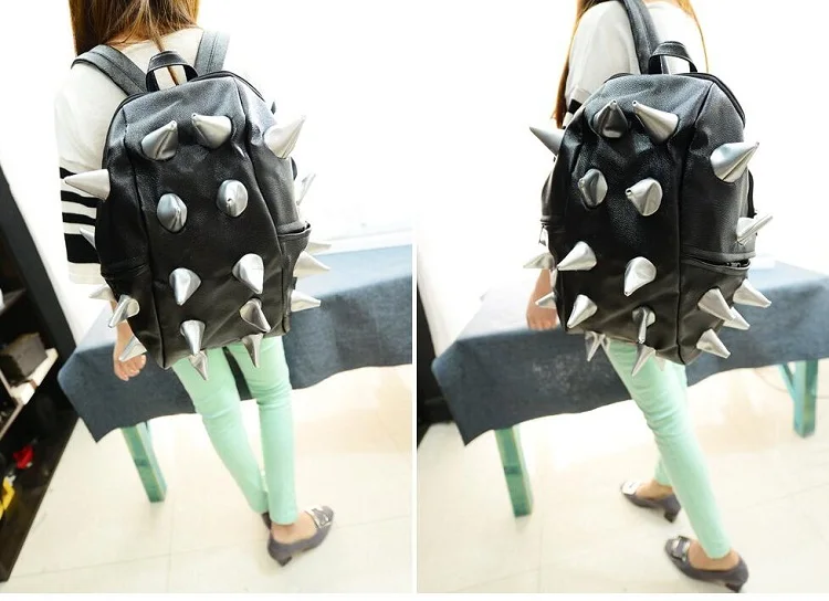 Дизайнерский качественный Рюкзак Ежик, классный Мужской и женский рюкзак, Повседневный Классический кожаный рюкзак для колледжа, женские дорожные сумки