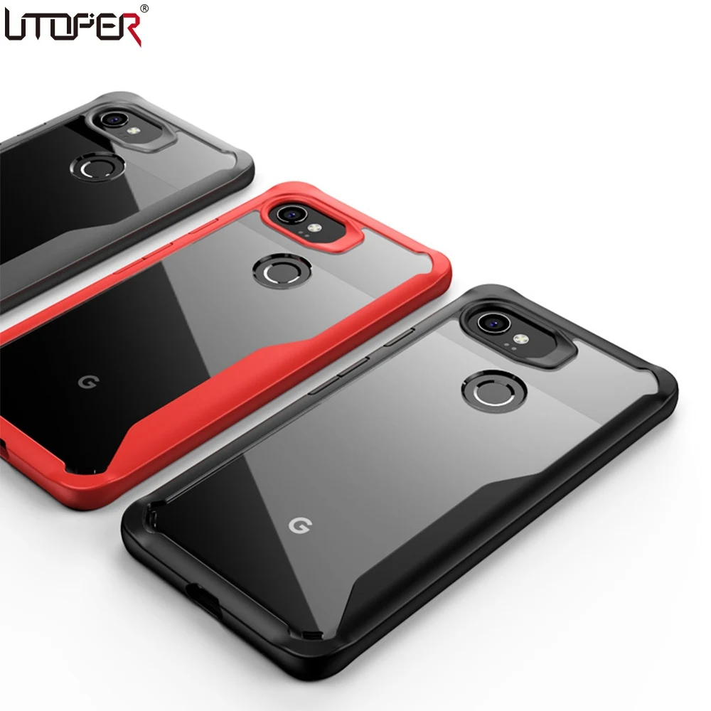 

UTOPER Cases For Google Pixel 2XL Case Silicone Cover For Google Pixel 2 Coque Transparent Back Cover For Pixel2 XL Protect Case