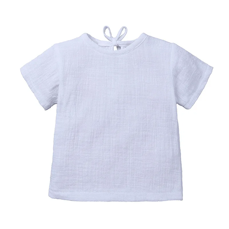 Summer Baby Boys Cotton Linen Clothing Set Soft Comfortable Toddler Girl Clothes Child Short Sleeve Tops Shorts 2 Pcs Kids Suit (21)