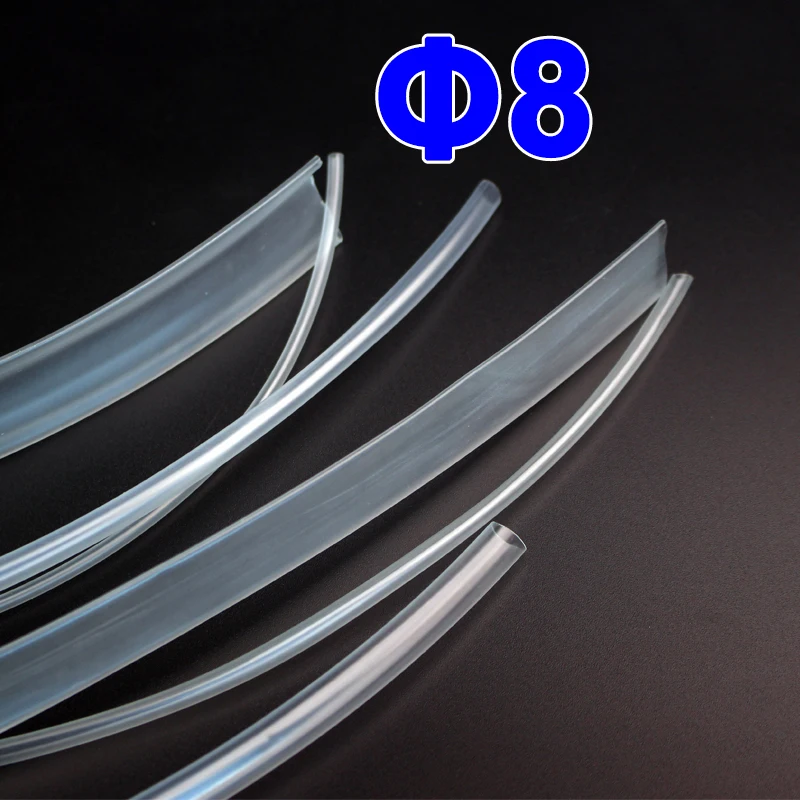 

1Meter/lot 8mm Ultra thin Transparent Clear Heat Shrink Tube shrinkable tubing heatshrink cable Sleeving Wrap Wire kit