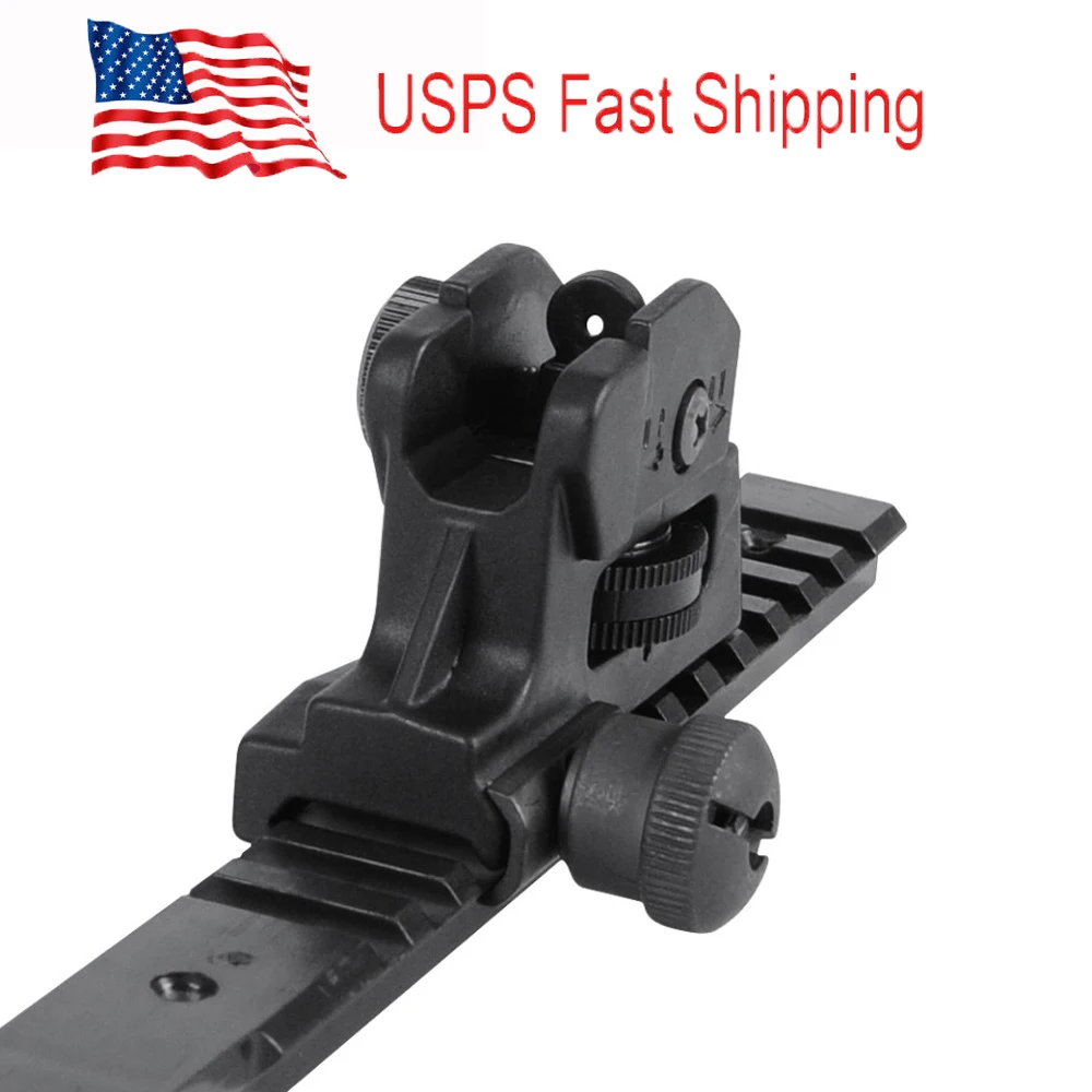 

New Detachable Dual Apertures A2 Rear Sight BUIS Fits 20mm Mount All Flat Tops of Hunting Gun Rifle Sight Accessories