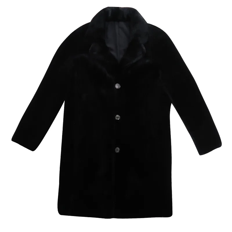 S 6XL новая модная зимняя мужская одежда из искусственного меха зимний длинный