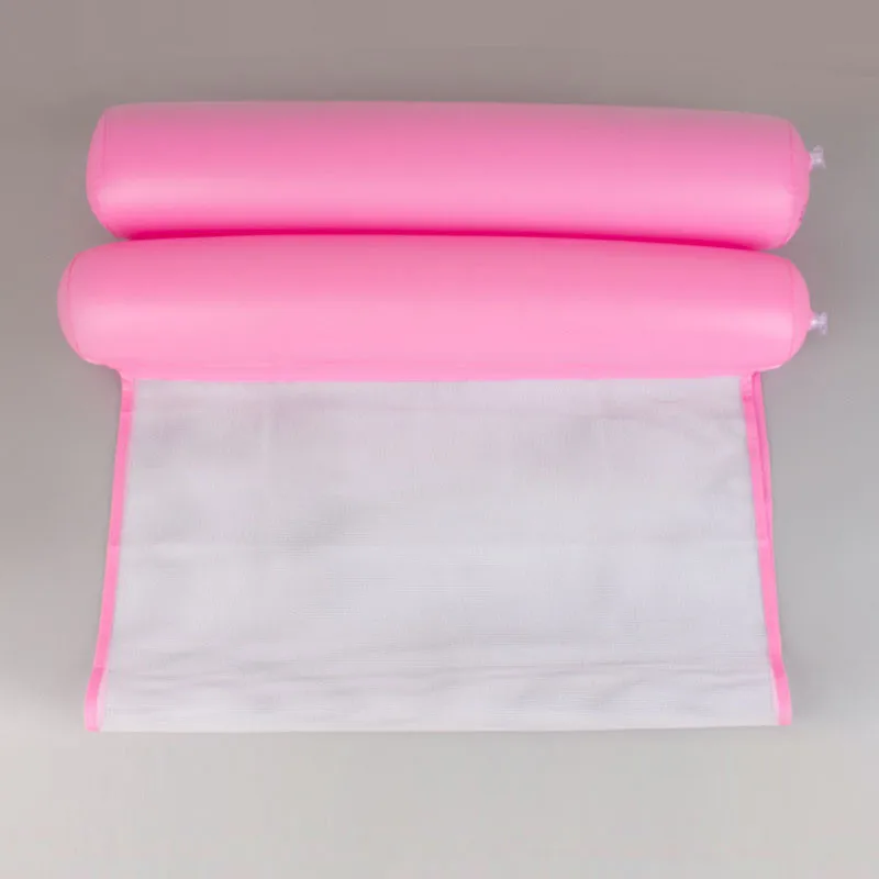 Уличный складной гамак, плавающий шезлонг, игрушки, надувная плавающая кровать, стул для бассейна, надувной гамак, кровать с двойной спинкой - Цвет: Розовый