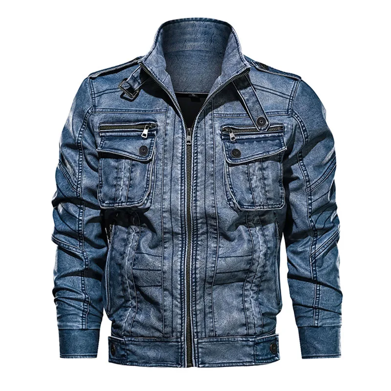 Мужские кожаные куртки 2019 весна осень мужские классические винтажные Мотоциклетные Куртки из искусственной кожи пальто модная куртка из