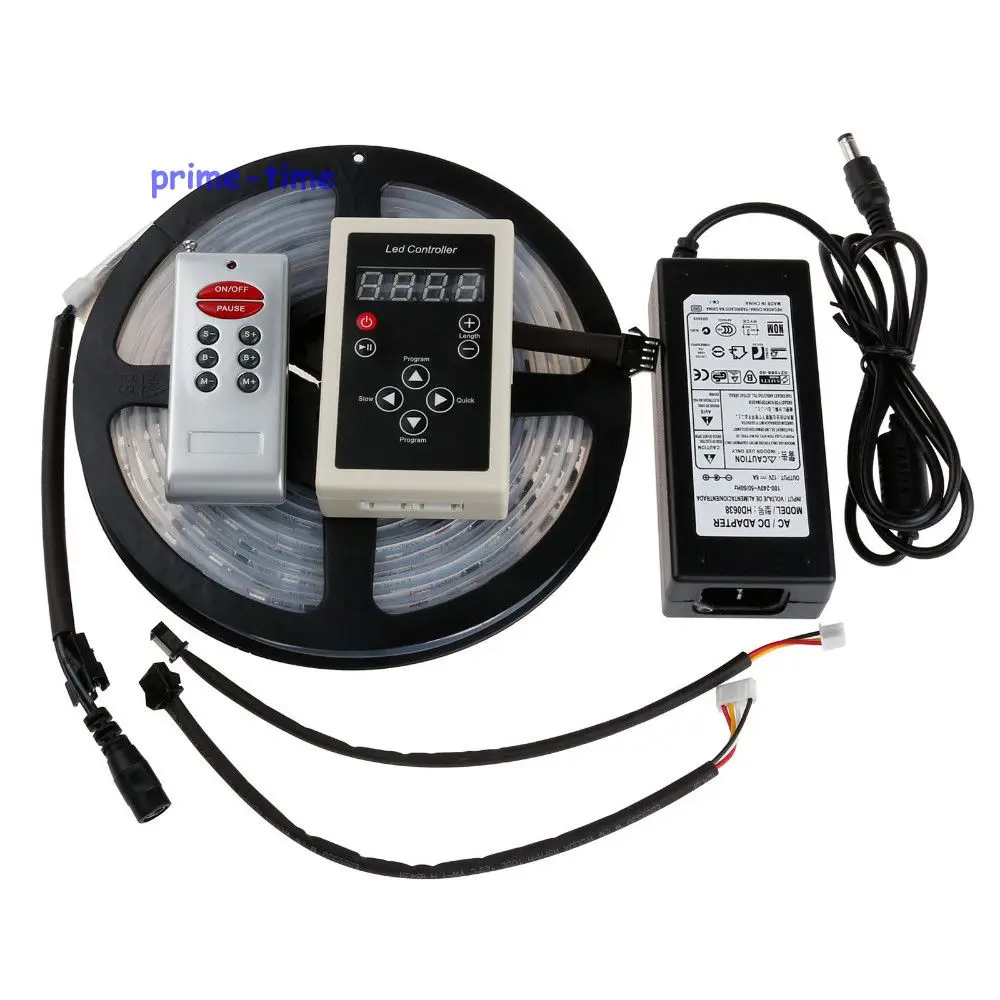 Светодиодная лента RGB 5 м 6803 IC 30 светодиодов/м 5050 IP67 водонепроницаемая 12 В + 133