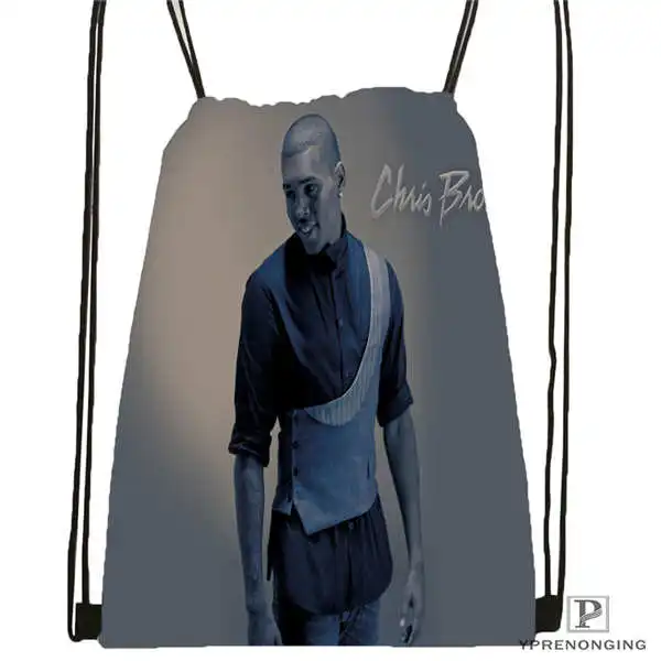 Drawstring Backpack Custom Chris-Brown-Royalty походная сумка на шнурке Cute Daypack Kids Satchel(черная спинка) 31x40 cm#180611-03-122 - Цвет: Drawstring Backpack