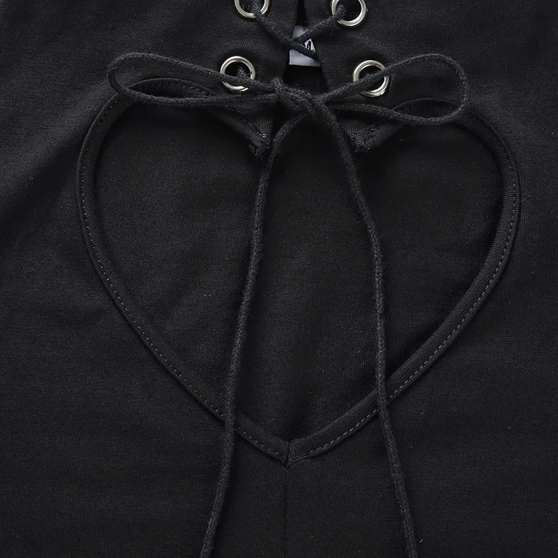ArtSu Милая рубашка с сердечками, Kawaii, рубашка с длинным рукавом, Женская водолазка, укороченный топ, черная сексуальная Базовая рубашка, Camiseta Mujer, Корейская ASTS20612